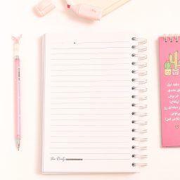 دفتر خطدار  سفید و مشکی سایزA5 - تصویر 2
